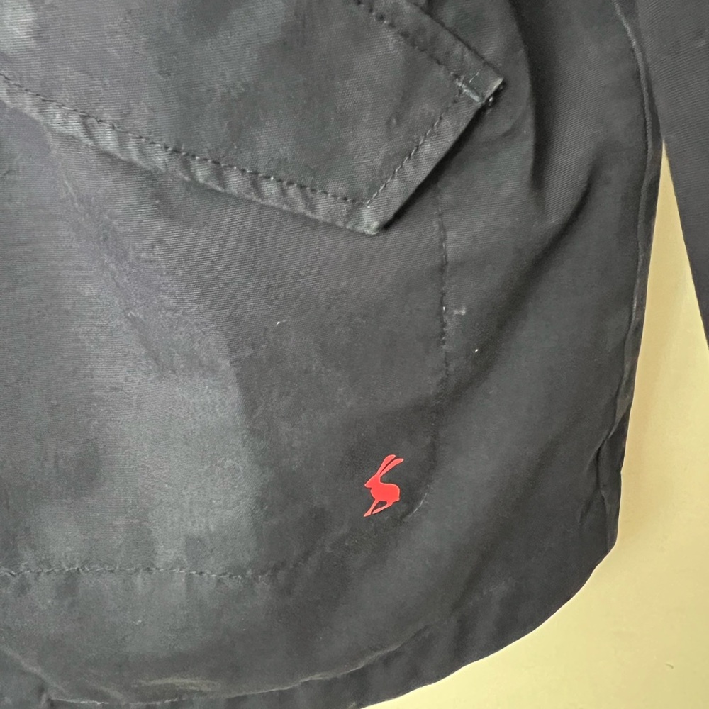 Joules Sz 16 Navy Lined Canvas Raincoat - Picture 6 of 8